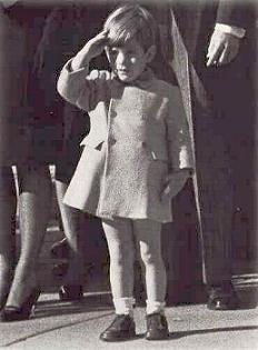 John F. Kennedy Jr. salutes his father